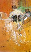  Henri  Toulouse-Lautrec Woman in a Corset (Study for Elles) oil painting reproduction